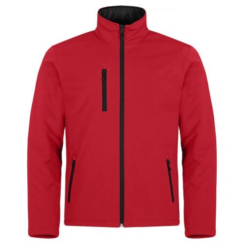 Gewatterde softshell jas rood,2xl