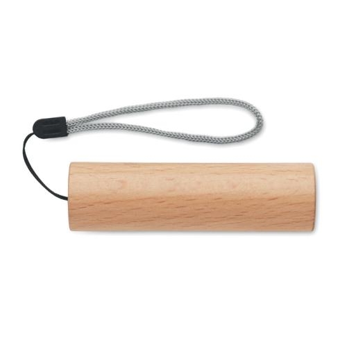 Oplaadbare zaklamp beukenhout wood