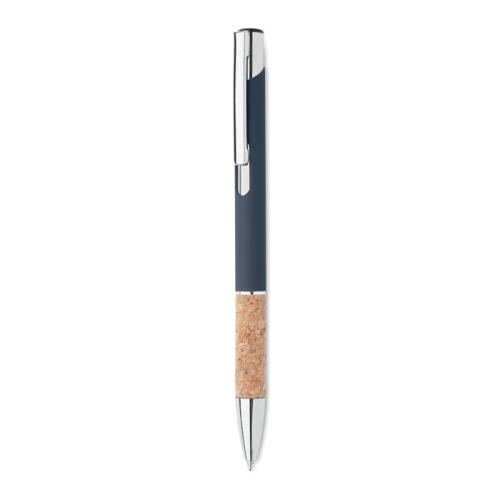 Pen van aluminium en kurk Veria blauw