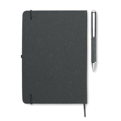 Gerecycled leren A5-notitieboek Eleganote beige