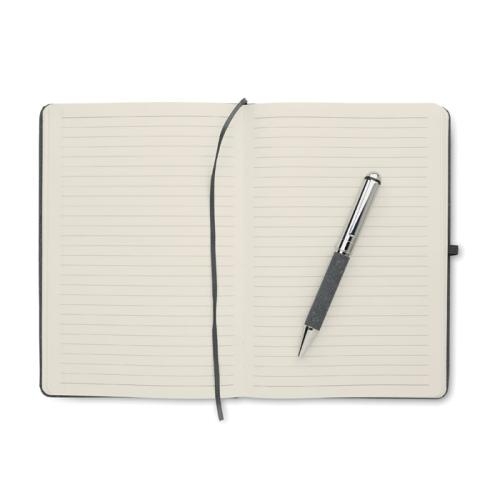 Gerecycled leren A5-notitieboek Eleganote beige