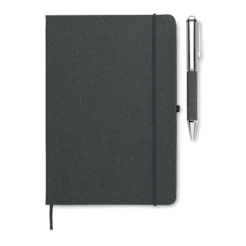 Gerecycled leren A5-notitieboek Eleganote beige