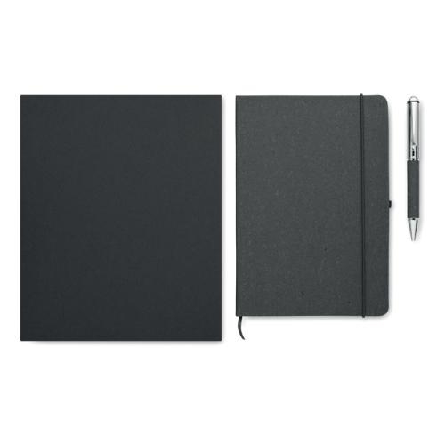 Gerecycled leren A5-notitieboek Eleganote beige