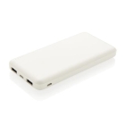 High density 10.000 mAh zakformaat powerbank wit