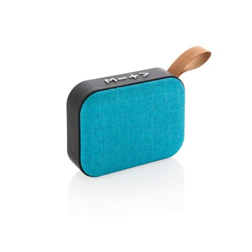 Fabric trend draadloze 3W speaker blauw/zwart