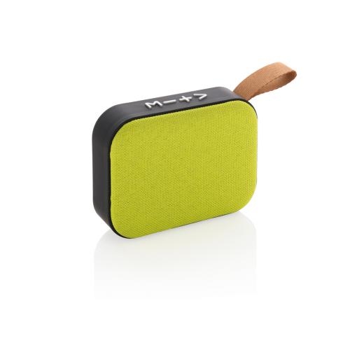 Fabric trend draadloze 3W speaker groen/zwart