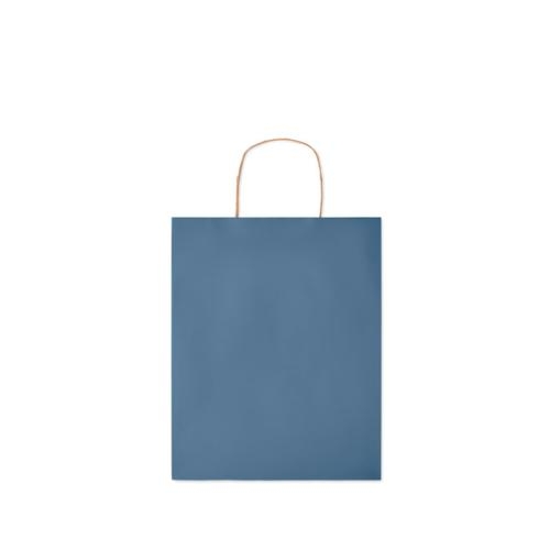 Medium gekleurde papieren tas blauw