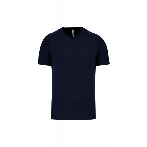 Heren sport T-shirt V-hals navy,3xl