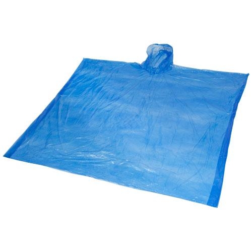 Ziva wegwerp regenponcho met opbergtasje koningsblauw