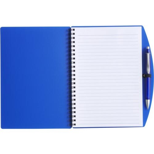 Notitieboekje A5 met balpen blauw