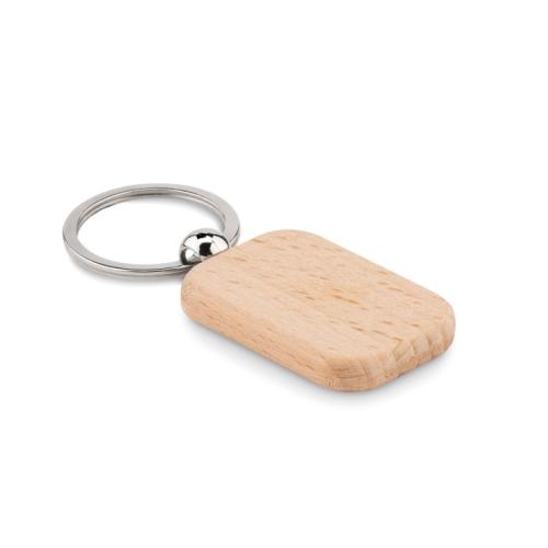 Houten sleutelhanger rechthoek Poty wood hout