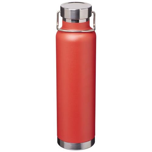 Thor 650 ml koper vacuüm geïsoleerde drinkfles rood