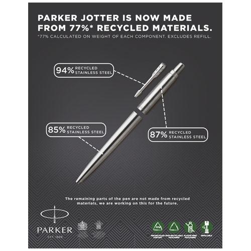 Parker balpen Jotter Steel steel zwartschrijvend