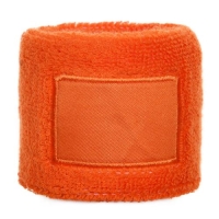 Zweetband met label oranje