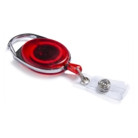 Sleutelhanger met rollerclip rood