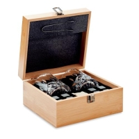 Luxe whiskeyset in bamboe box hout