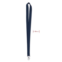 Lanyard 20 mm Simple lany blauw