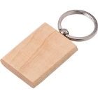 Houten sleutelhanger vierkant