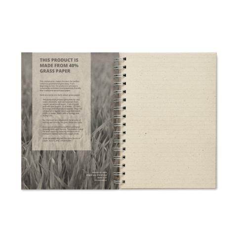 A5 notitieboek graspapier Grass book beige