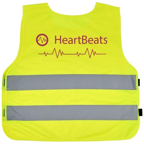 Veiligheidsvest voor kinderen 7-12 jaar neon yellow