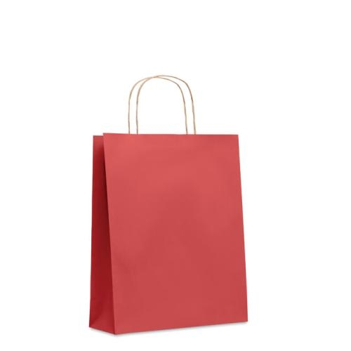 Medium gekleurde papieren tas rood