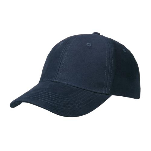 6 panel brushed cotton cap navy