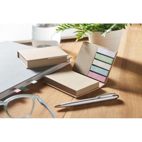 Gerecycled memoblokje set Meui beige