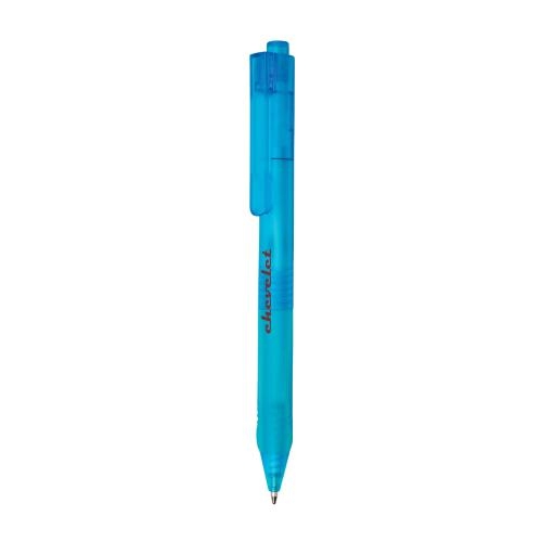 X9 frosted pen met siliconen grip zwart