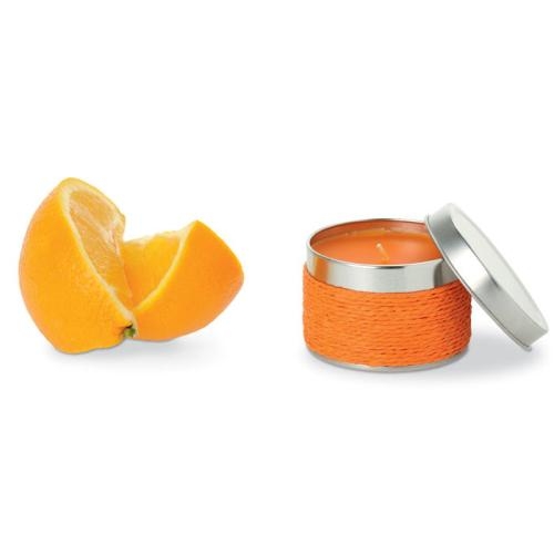 Geurkaars Delicious oranje,sinaasappel