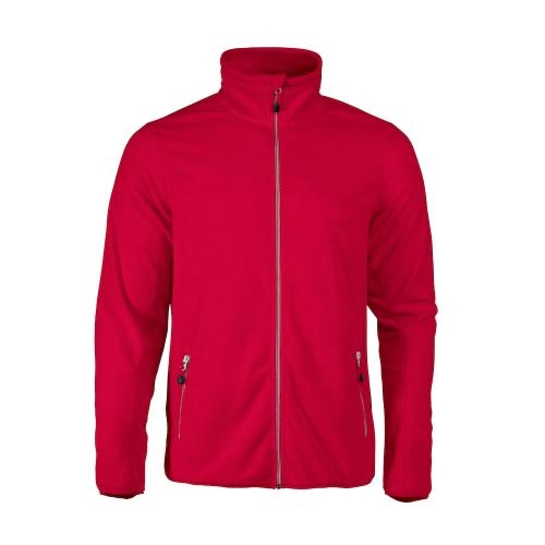 Heren microfleece jas rood,l