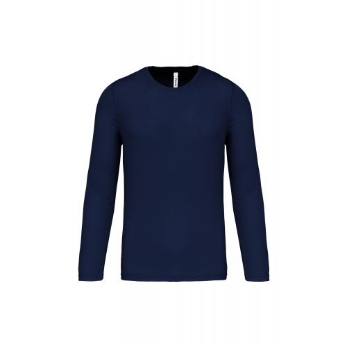 Herensportshirt lange Mouwen sporty navy,2xl