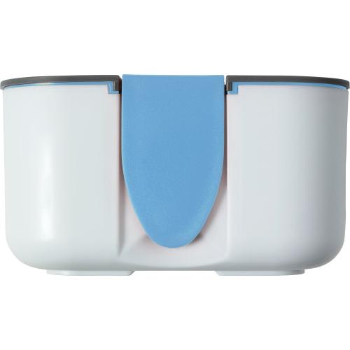 PP en siliconen lunchbox lichtblauw
